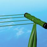 Pali stendibiancheria plastificato verde con filo di ferro zincato/plastificato verde - spessore 2,8mm