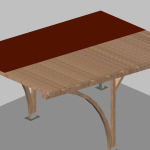 Copertura Completa di Perline e Feltro Canadese per Carport in Legno  - mt 5 X 3