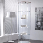 Vetrina Rotonda  Laccata in Cristallo Temperato H 190 cm