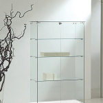 Vetrina Cristalli Temperati 80x40x140cm LL OF814E Made in Italy
