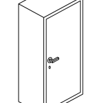 ARMADIO DI SICUREZZA CON APPENDIABITI - 75x50xh175 cm