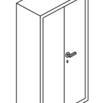 ARMADIO DI SICUREZZA SPESSORE 30/10 mm - 4RIPIANI - 100x50xh200 cm