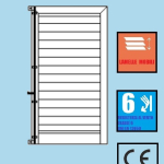 Persiana in Alluminio a Muro Squadrata 1 Anta Orientabile H1200xL900 mm - Profilo ITALFROM®
