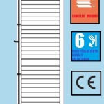 Persiana Porta-Finestra in Alluminio a Muro Squadrata 1 Anta Orientabile H2200xL900 mm - Profilo ITALFROM®