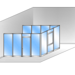 Box Modulare 3 Lati in Alluminio e Vetro Trasparente - 4x3 m - ITALFROM®