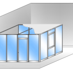 Box Modulare 3 Lati in Alluminio e Vetro Trasparente e Copertura - 4x3 m - ITALFROM®