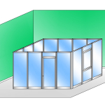 Box Modulare 4 Lati in Alluminio e Vetro Trasparente - 4x3 m - ITALFROM®