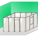 Box Modulare 4 Lati in Alluminio e Vetro Opale - 4x3 m - ITALFROM®