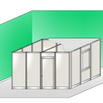 Box Modulare 4 Lati in Alluminio e Vetro Opale e Copertura - 4x3 m - ITALFROM®