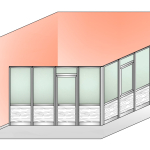 Box Modulare 2 Lati in Alluminio Vetro Satinato e Perline - 4x3 m - ITALFROM®