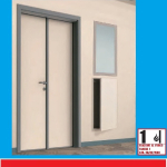 Porta Interna a Battente 2 Ante Asimmetriche in PVC - H215xL80+30/90+30 cm - ITALFROM®