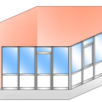 Box Modulare 2 Lati in Alluminio Vetro Trasparente e Bachelite - 4x3 m - ITALFROM®