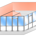 Box Modulare 2 Lati in Alluminio e Vetro Trasparente e Bachelite e Copertura - 4x3 m - ITALFROM®
