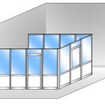 Box Modulare 3 Lati in Alluminio Vetro Trasparente e Bachelite - 4x3 m - ITALFROM®