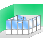 Box Modulare 4 Lati in Alluminio Vetro Trasparente e Bachelite e Copertura - 4x3 m - ITALFROM®