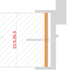Stipite per Spessore Muro Fino da 23,5 a 26,5 cm per Porte Interne in Pvc - ITALFROM®