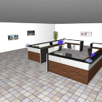 Composizione Mobili da Reception - Reception8 - Serie CARINA Italfrom