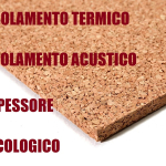 Pannello in Sughero Naturale per Isolamento Termico/Acustico-100x50x5 cm