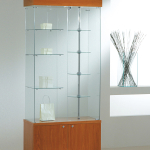 Vetrina Motorizzata con Ripiani Girevoli e Mobile 80x40x187cm LL OF818GM Made in Italy