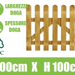 Cancelletto in Legno con Doghe di Pino per Steccato - Dimensioni: L 100cm x H 100cm