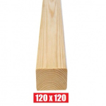 Morali Impregnati in Legno di Pino Nordico Impregnate - Trattati Classe III - 120x120 - H100cm