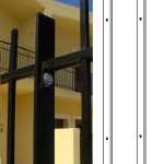 Piantana in Ferro Piatto Zincato o Verniciato Completo di Bulloneria