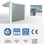 Portone Sezionale con Struttura ad Effetto Legno con Doghe Basse Italfrom Unipro Nano80