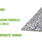 Pannello in Agglomerato di Resina Espansa per Isolamento Acustico-100x100x4 cm