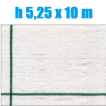 Telo per Pacciamatura  Bianco Quadrettato Tessuto Polipropilene Antistrappo - mt 10 x 5,25  H