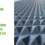 Pannello Piramidale Fonoassorbente in Poliuretano Espanso per Isolamento Acustico - 50x50xH3 cm