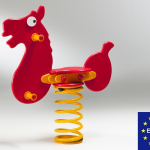 Cavallo a Molla in Polietilene per Parco Giochi per Bambini - ITALFROM®