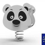 Panda a Molla in Polietilene per Parco Giochi per Bambini - ITALFROM®