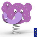 Elefante a Molla in Polietilene per Parco Giochi per Bambini - ITALFROM®