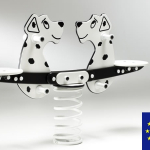 Dalmata Tandem a Molla in Polietilene per Parco Giochi per Bambini - ITALFROM®