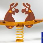 Ciuchino a Molla in Polietilene per Parco Giochi per Bambini - ITALFROM®