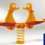 Papera a Molla in Polietilene per Parco Giochi per Bambini - ITALFROM®