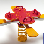 Quadrifoglio Large a Molla in Polietilene per Parco Giochi per Bambini - ITALFROM®