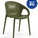 Set 4 Sedie Cosy Design da Giardino Cucina Bar Ristorante Poltrona Sedia in Polipropilene Vari Colori