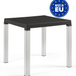 Tavolo Diva con Gambe in Alluminio Design da Giardino Cucina Bar Ristorante con Top in Polipropilene Vari Colori