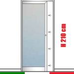 Porta Interna Scorrevole a Scomparsa in Alluminio e Vetro Satinato - Varie Misure - ITALFROM®