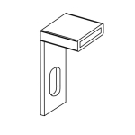 Terminale Dritto Zincato e Verniciato per Fissaggio Pannello Modulare in Grigliato