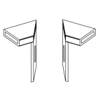 Terminali per Angolo Zincato e Verniciato per Fissaggio Pannello Modulare in Grigliato