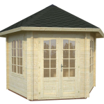 Casetta da Giardino in Legno d' Abete Nordico(34mm) - Diametro 303 cm