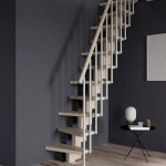 Scala a Giorno Salvaspazio con 11 Gradini e Ringhiera su un Lato