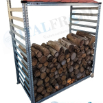 Legnaia Modulare ITALFROM® in Acciaio Zincato con Staffe a Parete - Modulo  Iniziale - Varie Misure a Scelta