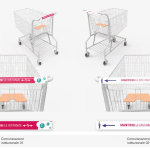 Adesivi Removibili per Manici Carrello o Trolley per Supermercati Negozi per Prevenzione Covid-19 - Italfrom