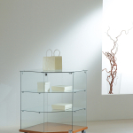 Vetrina Angolare OF790 68x68xh90 cm Cristalli Temperati Made in Italy