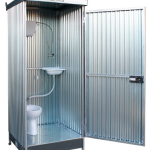 Cabina Metallica per Servizi Igienici Zincata con Doppio Serbatoio