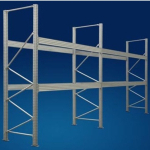 SCAFFALATURA INDUSTRIALE  PORTAPALLET LUNGHEZZA 5,75 METRI , ALTEZZA 300 cm PROF.100 cm CON 2 LIVELLI DI CARICO - portata pesante