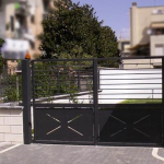 CANCELLO A DUE ANTE STANDARD ZINCATO E VERNICIATO -CON SERRATURA MANUALE- LINEA MICHIGAN